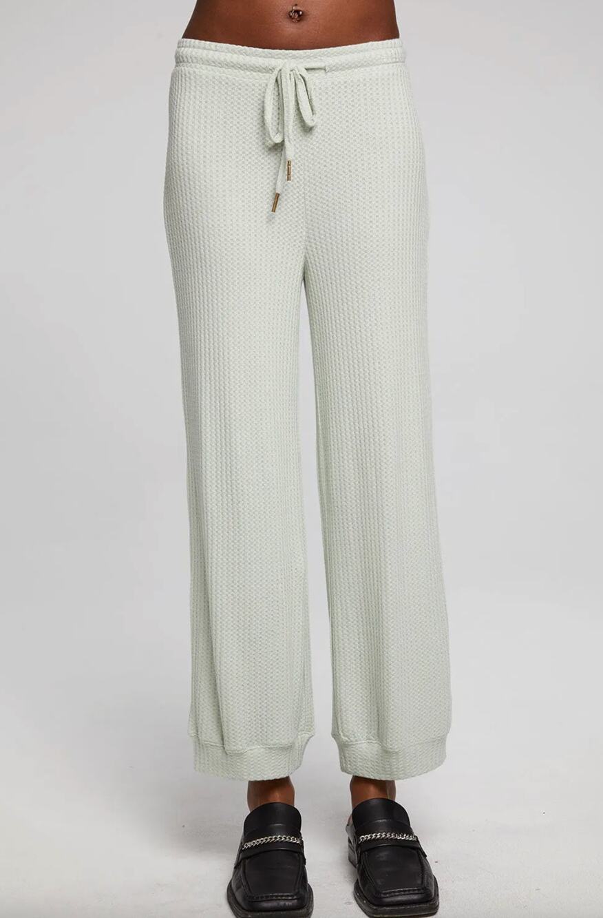 Chaser Sage Green Waffle Knit Thermal Jogger Women’s Small NWT Drawstring